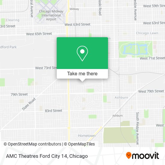 AMC Theatres Ford City 14 map