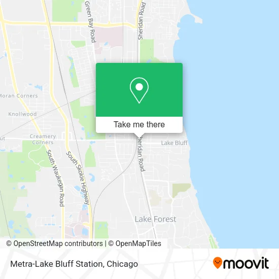 Metra-Lake Bluff Station map