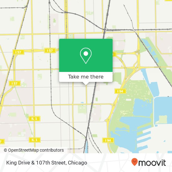 King Drive & 107th Street map