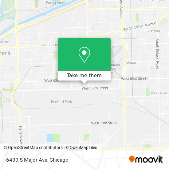 Mapa de 6400 S Major Ave