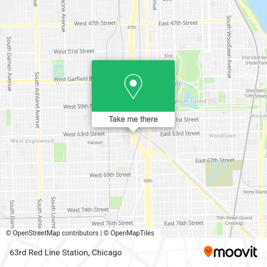 Mapa de 63rd Red Line Station