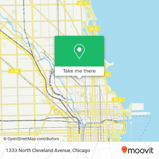 Mapa de 1333 North Cleveland Avenue