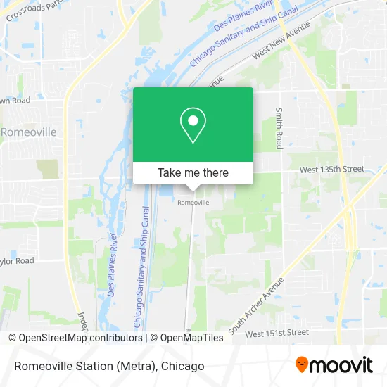 Romeoville Station (Metra) map