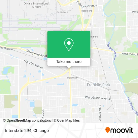 Interstate 294 map