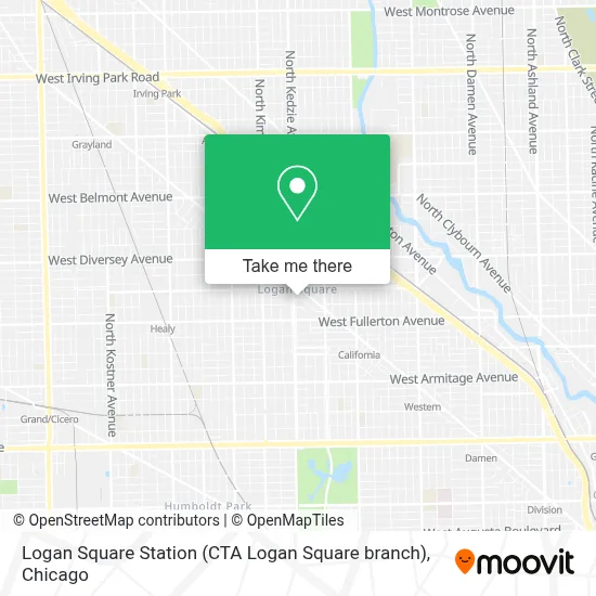 Logan Square Station (CTA Logan Square branch) map