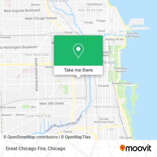 Great Chicago Fire map