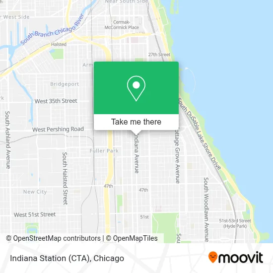 Indiana Station (CTA) map