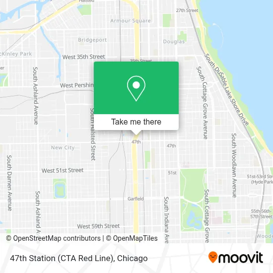 47th Station (CTA Red Line) map