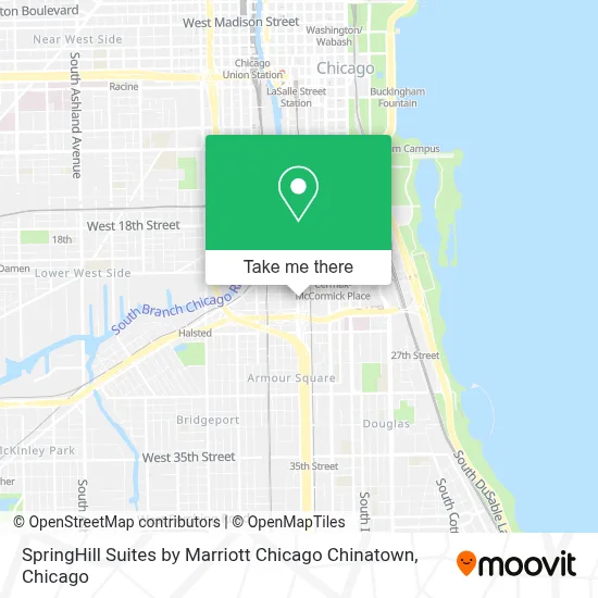SpringHill Suites by Marriott Chicago Chinatown map