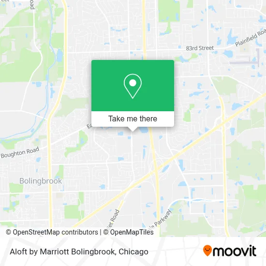 Aloft by Marriott Bolingbrook map