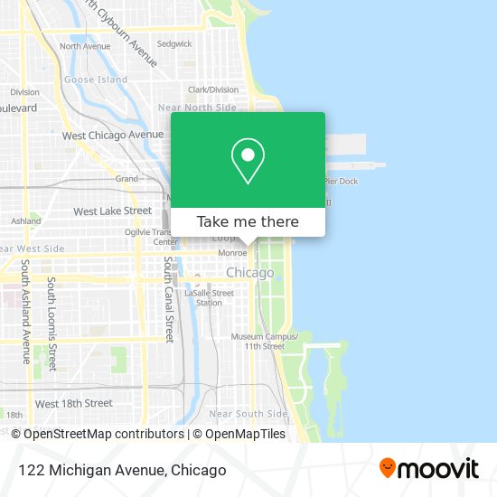 Mapa de 122 Michigan Avenue