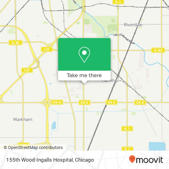 155th Wood-Ingalls Hospital map