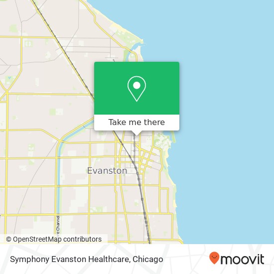Symphony Evanston Healthcare map