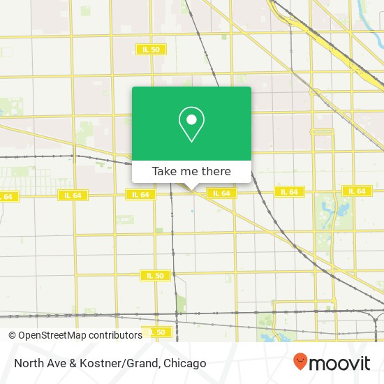 North Ave & Kostner/Grand map