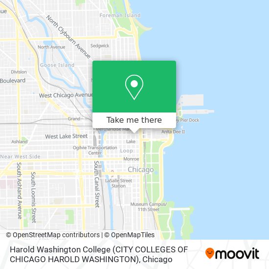 Harold Washington College (CITY COLLEGES OF CHICAGO HAROLD WASHINGTON) map