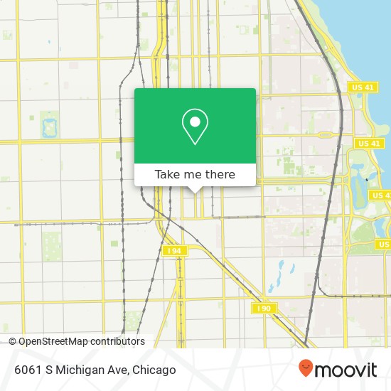 Mapa de 6061 S Michigan Ave