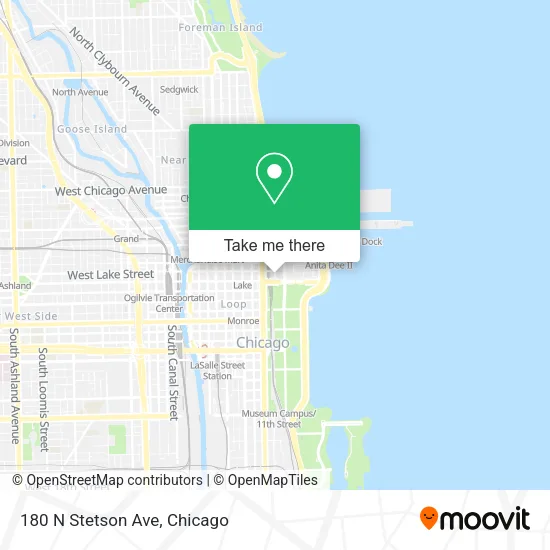 Mapa de 180 N Stetson Ave