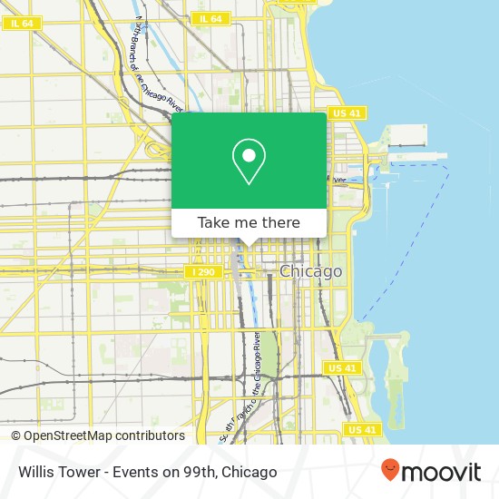 Mapa de Willis Tower - Events on 99th