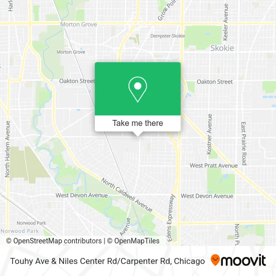 Mapa de Touhy Ave & Niles Center Rd / Carpenter Rd