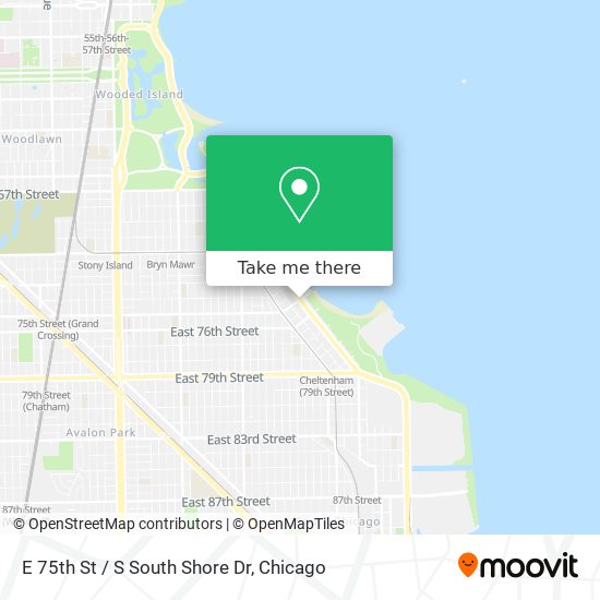 E 75th St / S South Shore Dr map