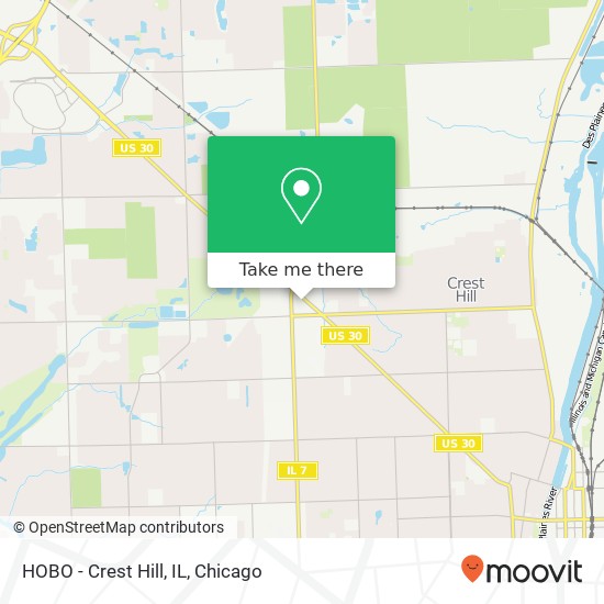 HOBO - Crest Hill, IL map