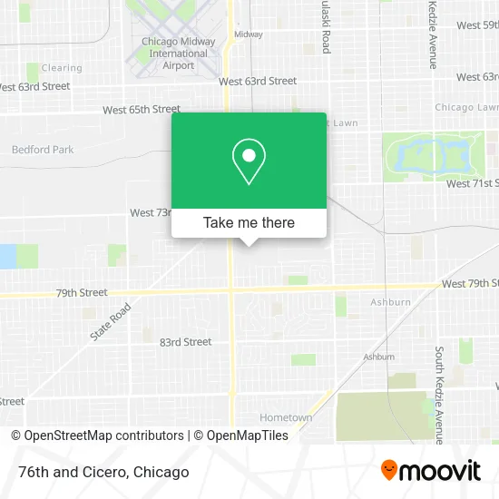 76th and Cicero map