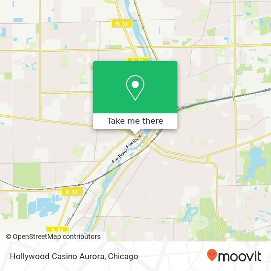 Mapa de Hollywood Casino Aurora