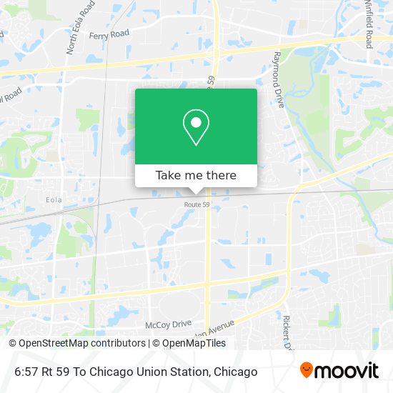 6:57 Rt 59 To Chicago Union Station map