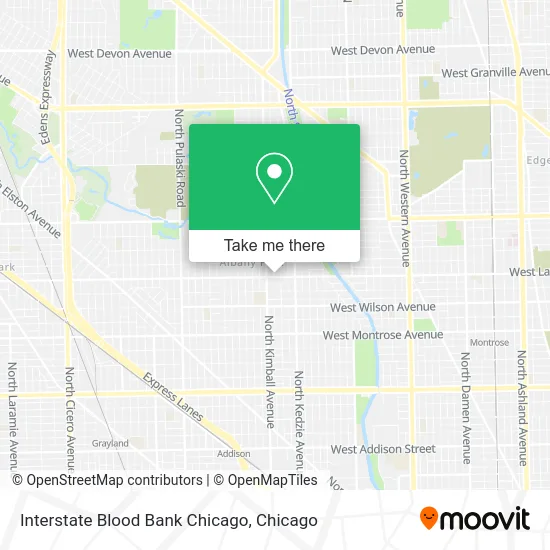 Interstate Blood Bank Chicago map