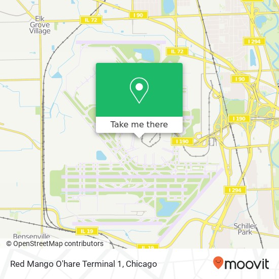 Mapa de Red Mango O'hare Terminal 1