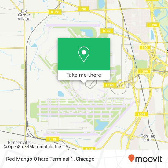 Red Mango O'hare Terminal 1 map