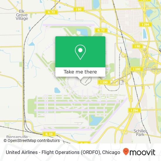 Mapa de United Airlines - Flight Operations (ORDFO)