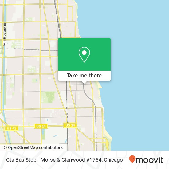 Mapa de Cta Bus Stop - Morse & Glenwood #1754