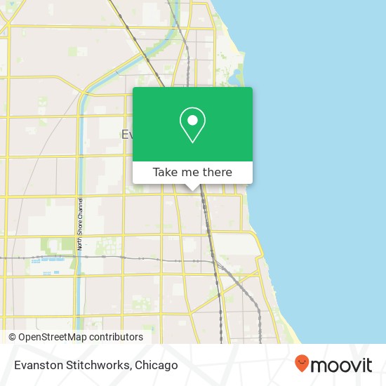 Evanston Stitchworks map