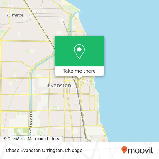 Chase Evanston Orrington map