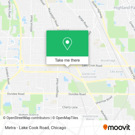 Metra - Lake Cook Road map