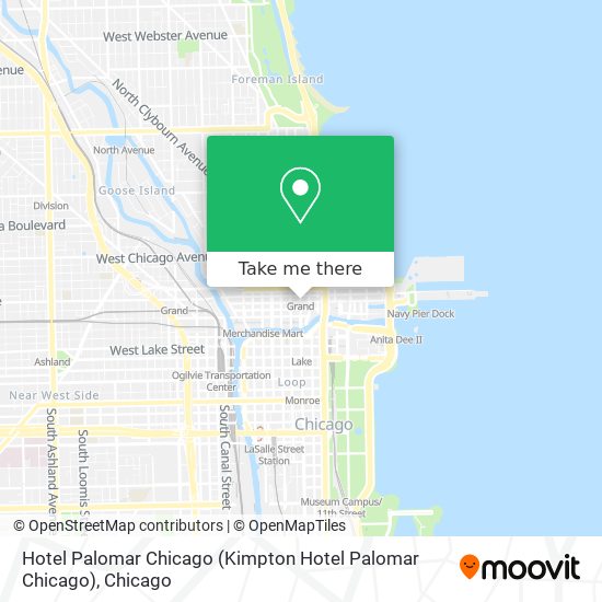 Mapa de Hotel Palomar Chicago