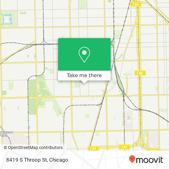 8419 S Throop St map