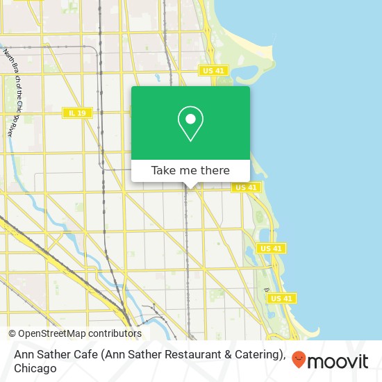 Mapa de Ann Sather Cafe (Ann Sather Restaurant & Catering)