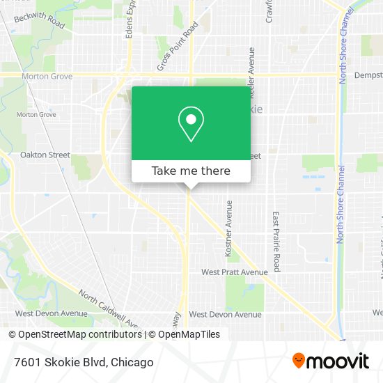 7601 Skokie Blvd map