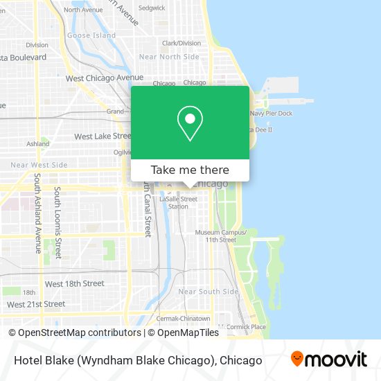 Mapa de Hotel Blake (Wyndham Blake Chicago)