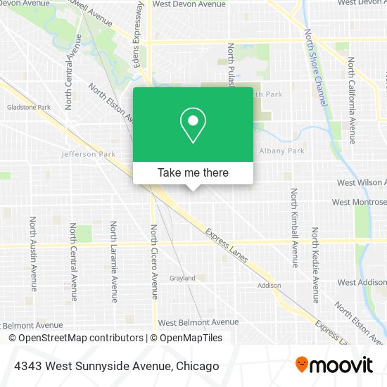 4343 West Sunnyside Avenue map