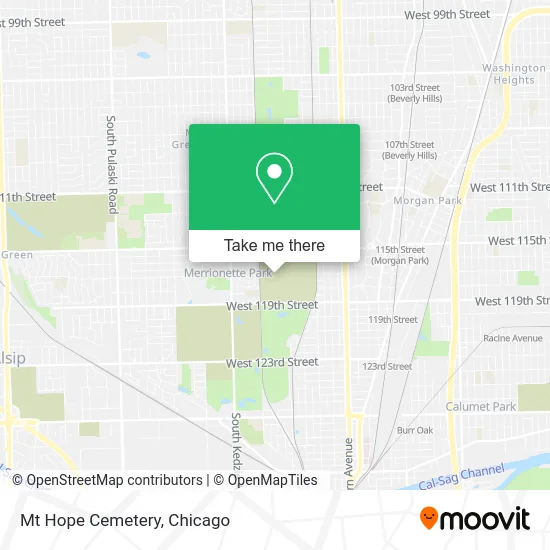 Mt Hope Cemetery map