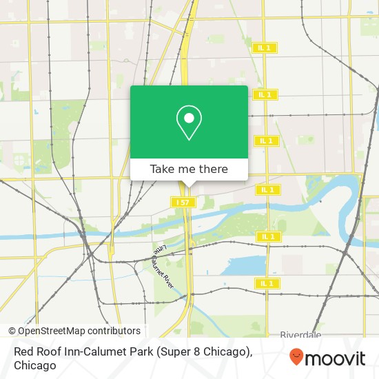 Mapa de Red Roof Inn-Calumet Park (Super 8 Chicago)