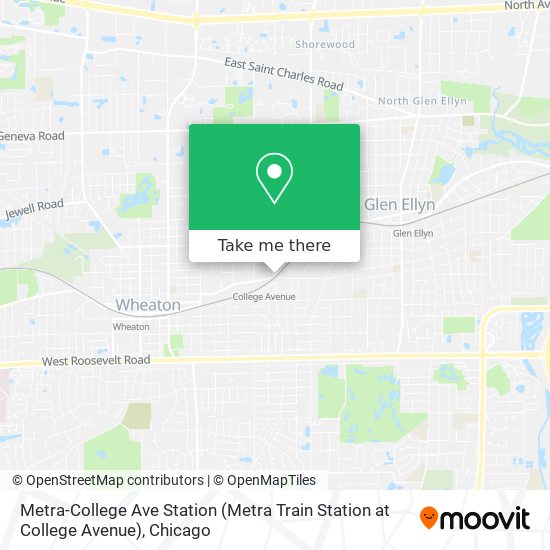 Mapa de Metra-College Ave Station (Metra Train Station at College Avenue)