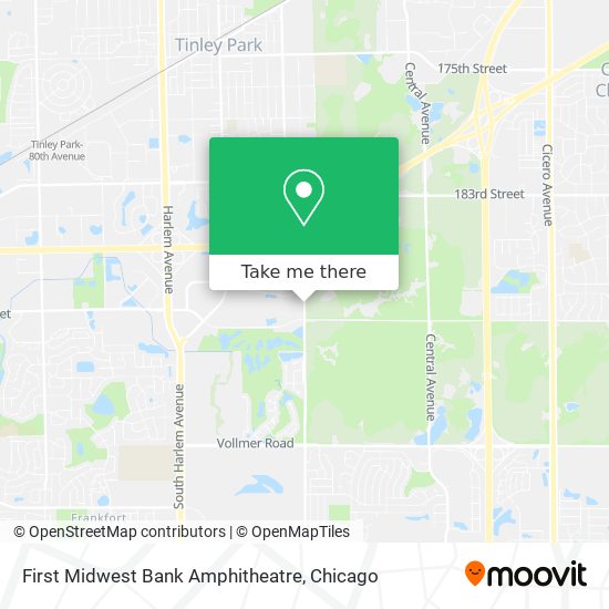 First Midwest Bank Amphitheatre map