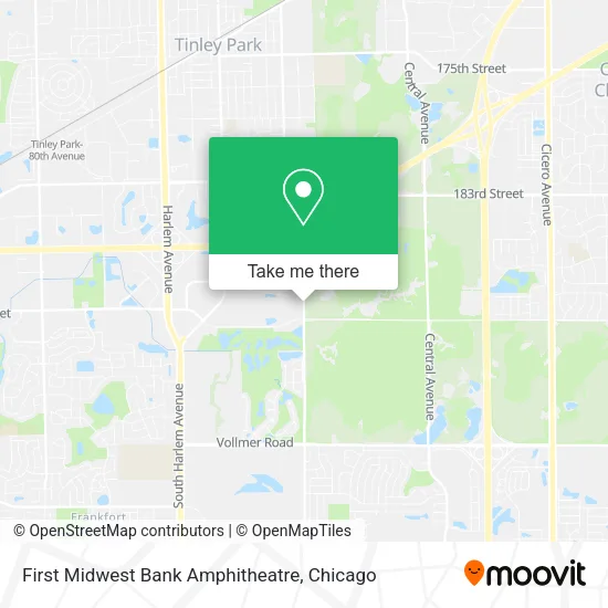 Mapa de First Midwest Bank Amphitheatre