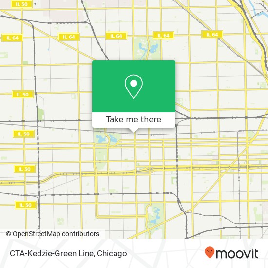 Mapa de CTA-Kedzie-Green Line