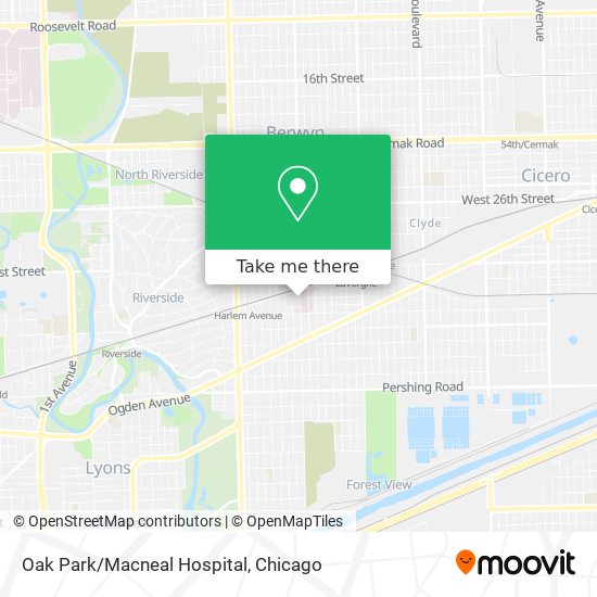 Oak Park/Macneal Hospital map