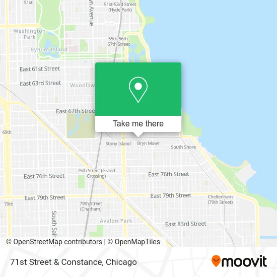 Mapa de 71st Street & Constance
